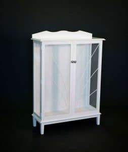 A small custom white display cabinet