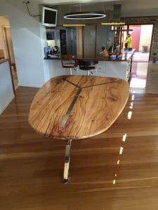 A custom dining table in a home in Rockhampton