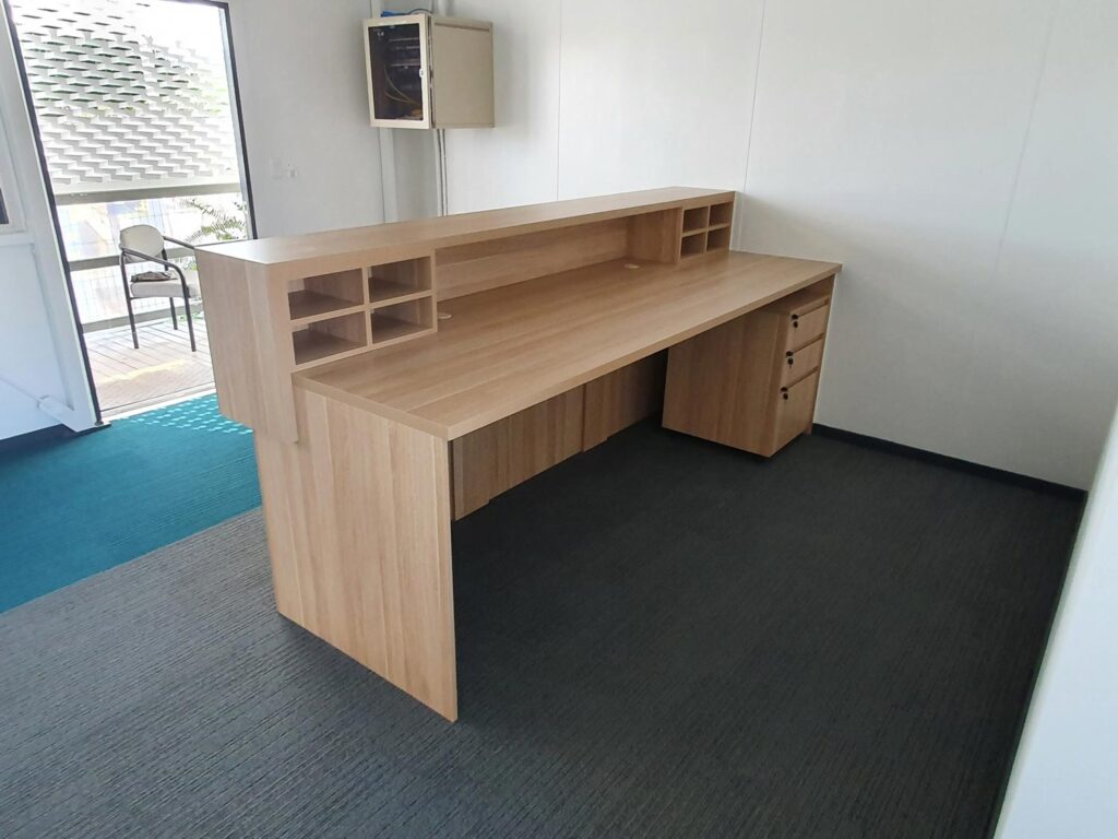 Custom Cabinets For A Reception Desk