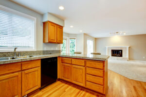 Kitchen With Custom Cabinets And Splashback